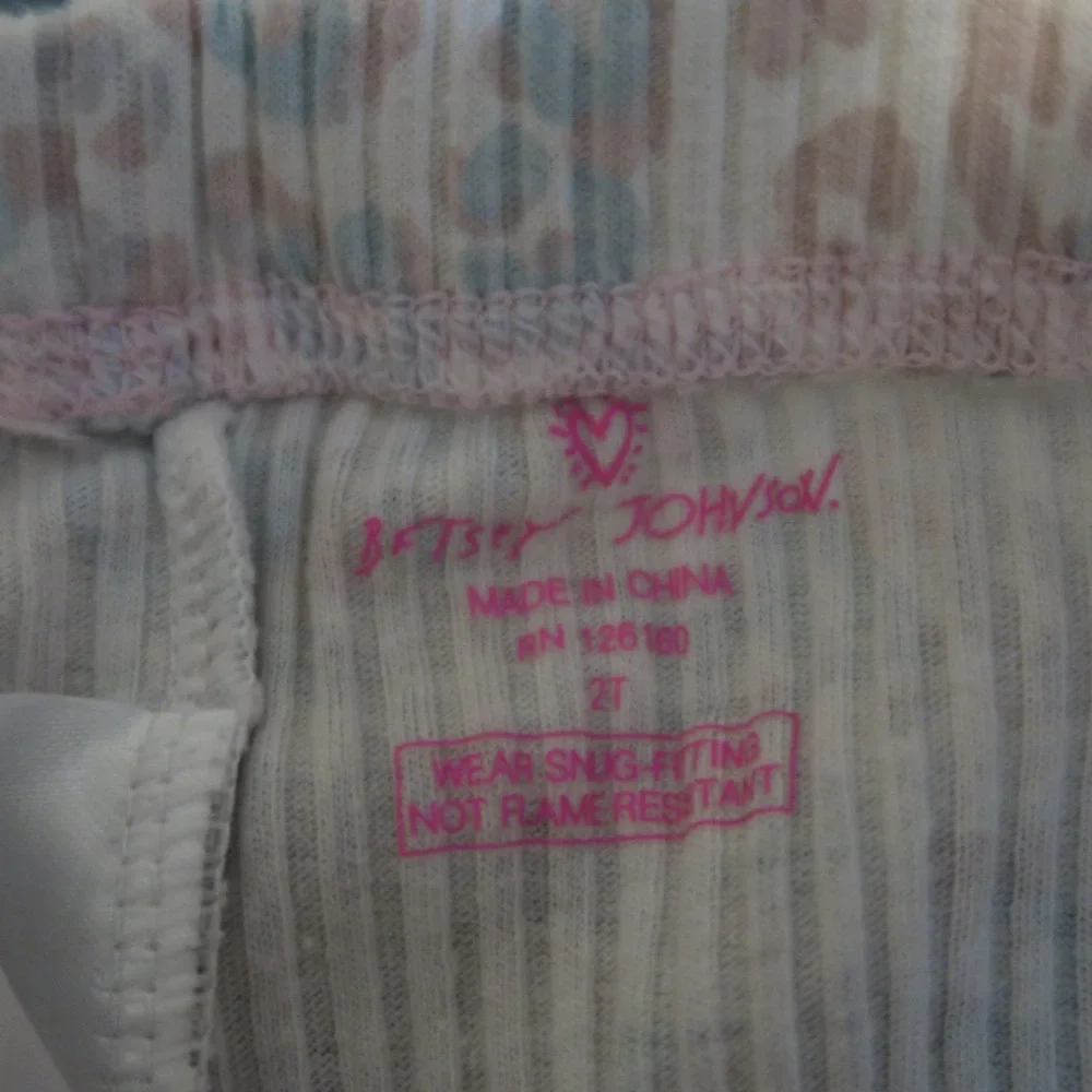 Betsey Johnson Pants Leopard Print Pink‎ Toddler Baby Comfy Casual - Picture 3 of 4